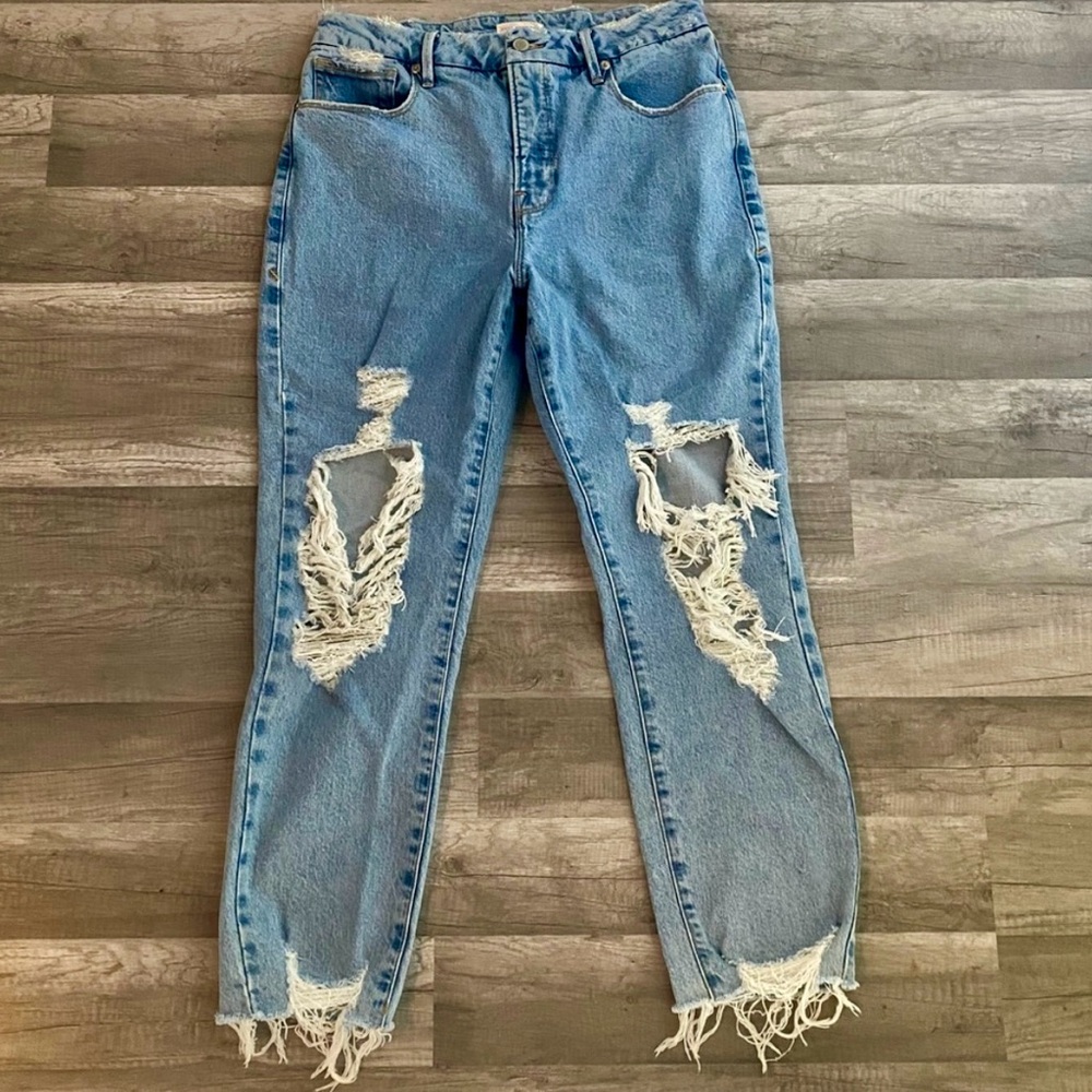 Good American Distressed Jeans/ 10/30